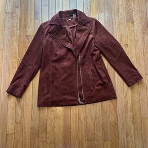 Chico's Brown Suede Coat Jacket